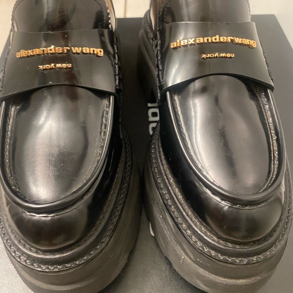 ALEXANDER WANG BLACK CARTER PLATFORM LOAFER - Picture 3 of 10